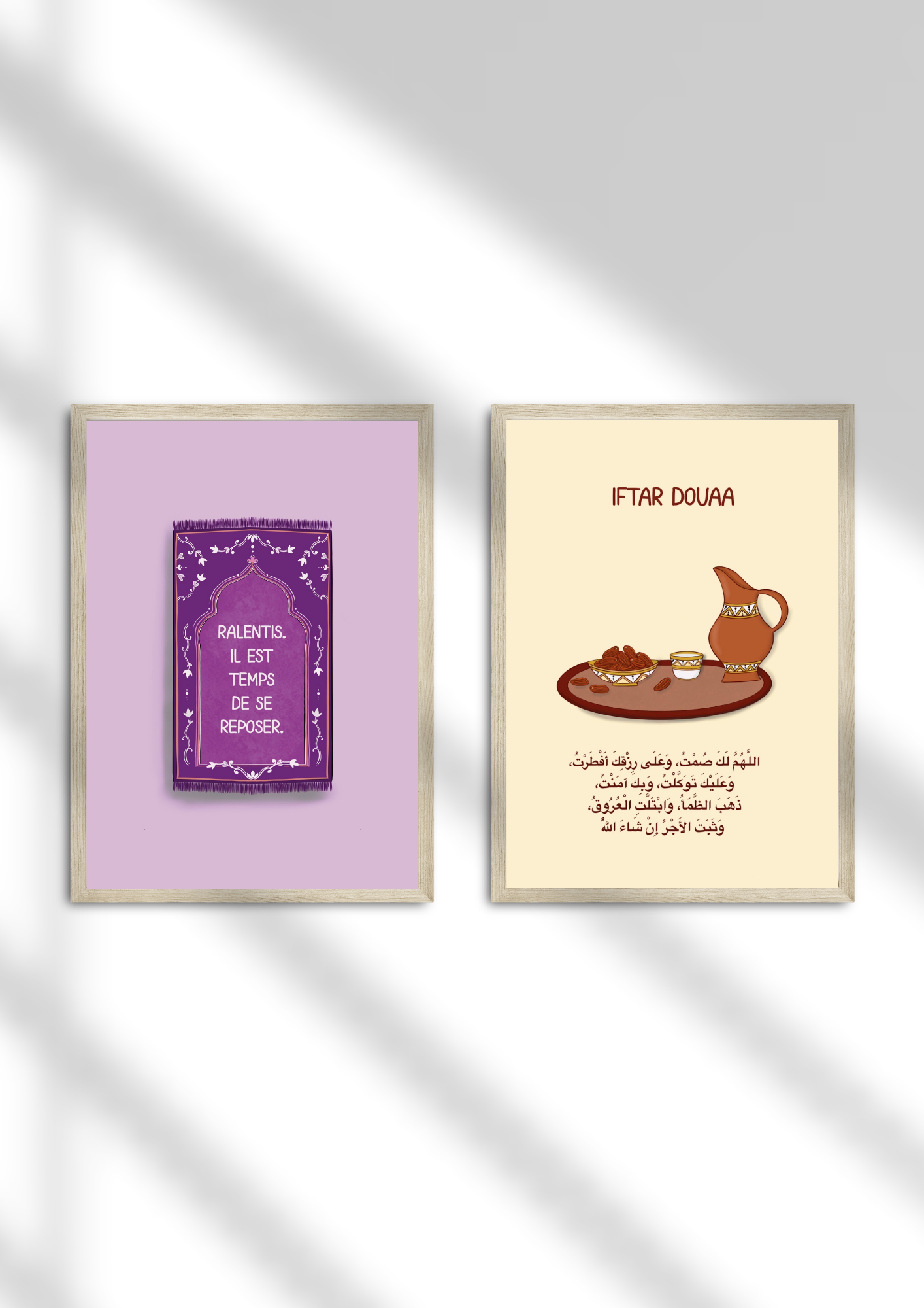 Duo Ramadan violet/beige